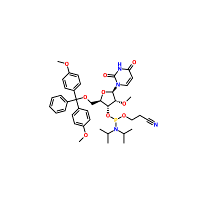 CAS 110764-79-9|5'-O-(4,4-Dimethoxytrityl)-2'-O-methyluridin-3'-(2-kyanoethyl-N,N-diisopropyl)fosforamidit