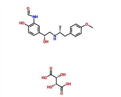 CAS 200815-49-2 (2R,3R)-2,3-dihydroxybutandiokyselina,N-[2-hydroxy-5-[(1R)-1-hydroxy{{ 10}}[[(2R)-1-(4-methoxyfenyl)propan-2-yl]amino]ethyl]fenyl]formamid
